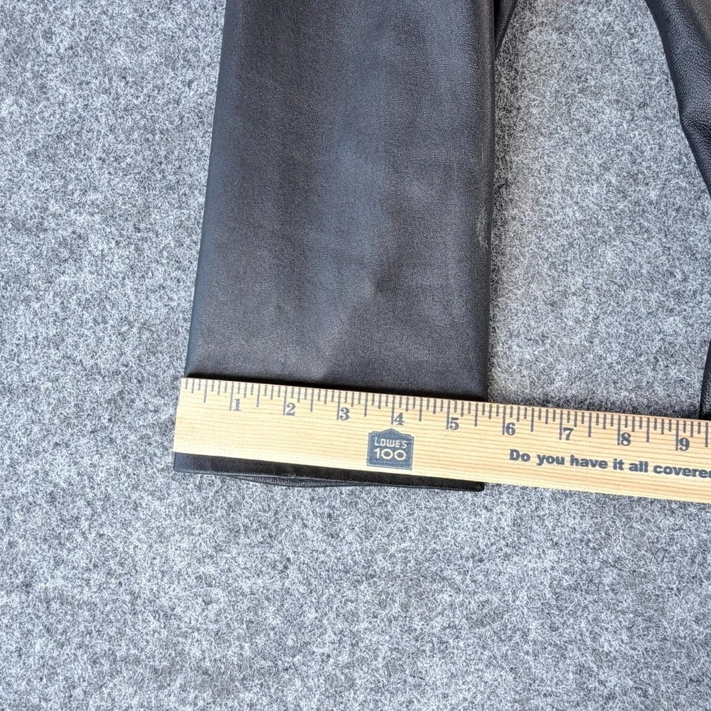 Y2K‎ OutBrook Genuine Leather Blazer Jacket Womens L Black Button-Front Outdoor